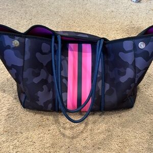 Black and Pink Camouflage Tote Bag for Everyday Use